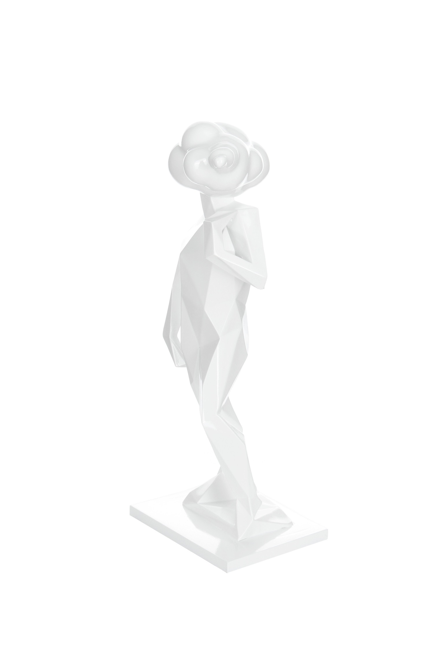 Escultura decorativa Gallazzo: Hombre de piel oscura - Blanco