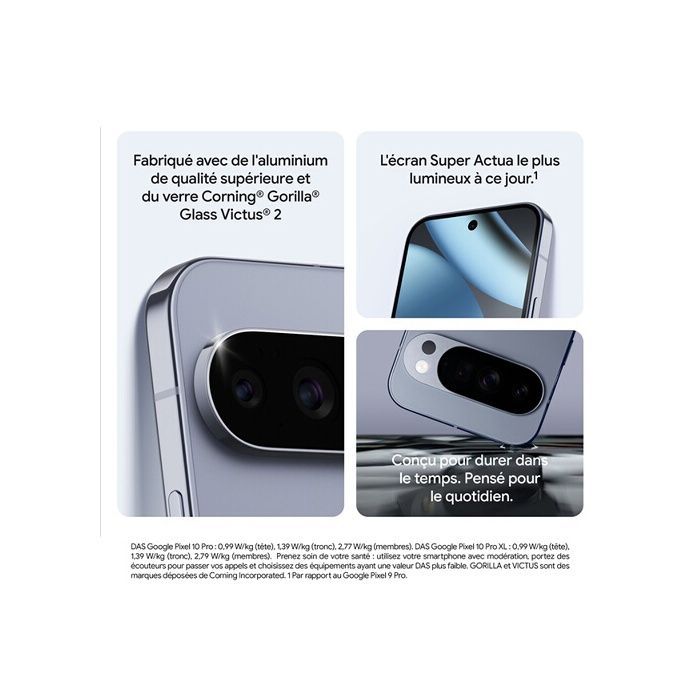 Smartphone Google Pixel 10 Pro de 256 GB, color negro volcánico.