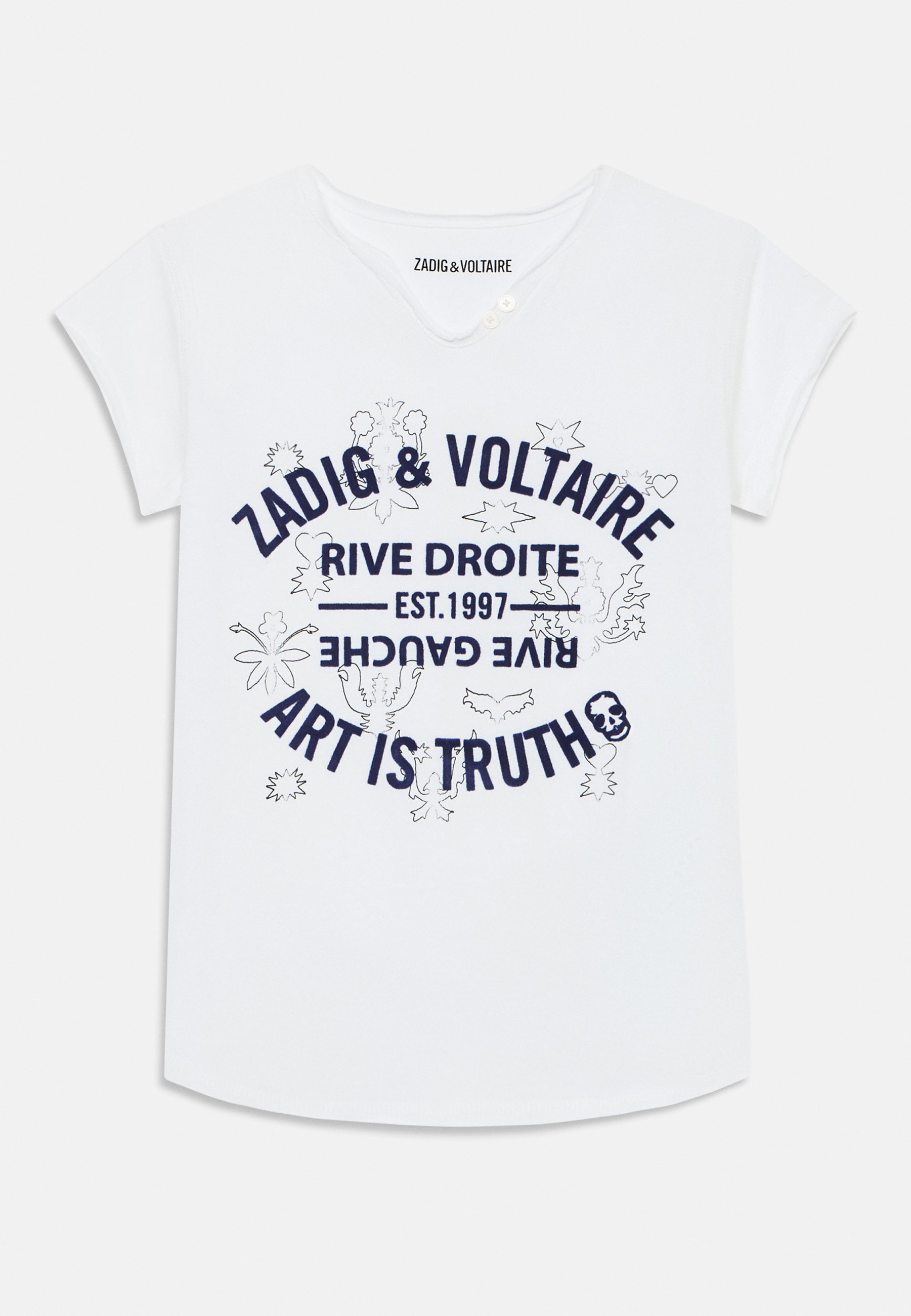 T-shirt à manches courtes Zadig & Voltaire - Imprimé - Blanc