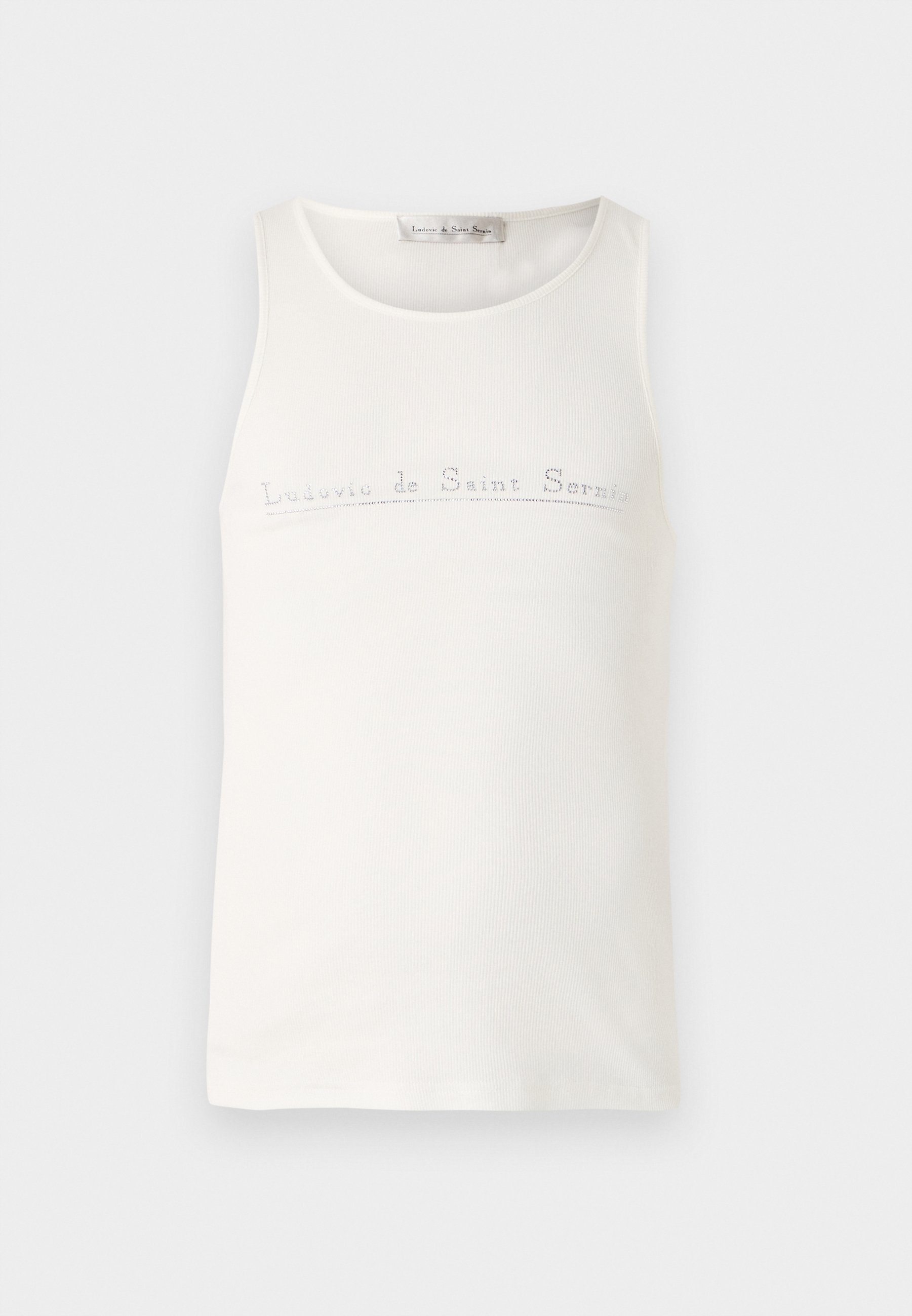 Ludovic de Saint Sernin CRYSTAL LOGO TANK UNISEX - Top - weiß