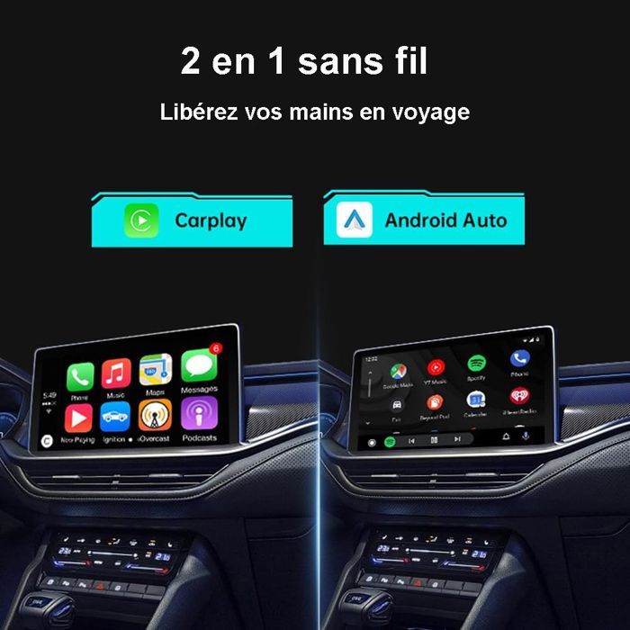CarPlay per auto - CarPlay wireless - Mini CarPlay - Bluetooth 5.3, WiFi 6, Plug and Play - Compatibile con iPhone e Android