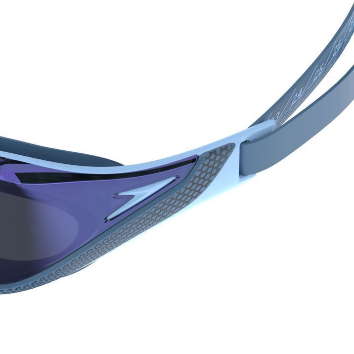 Speedo FS Pure Focus Miroir - Lunettes de natation adulte bleu, verres miroités anti‑éblouissement