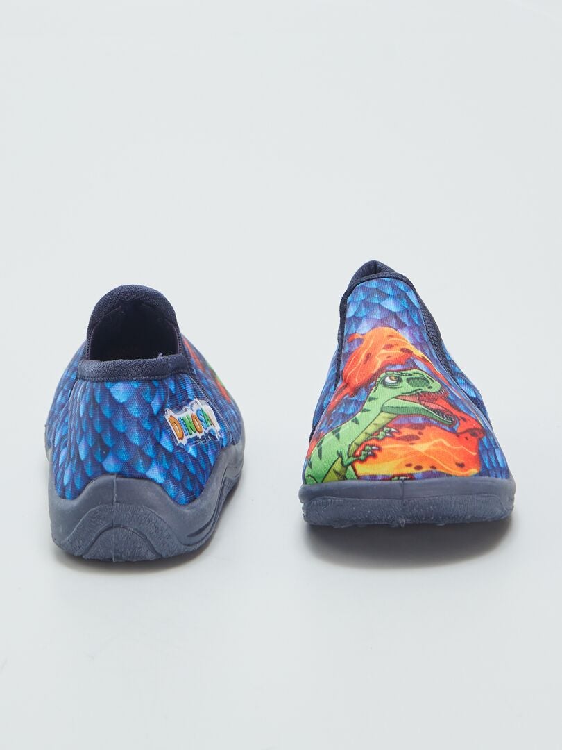 Gesloten 'dinosaurus'-slippers - blauw