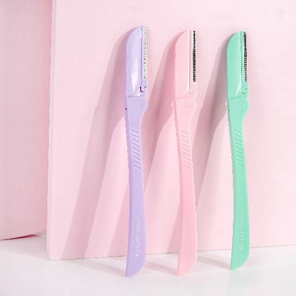 Brushworks pastellfargede øyenbrynshøvler (pakke med 3)