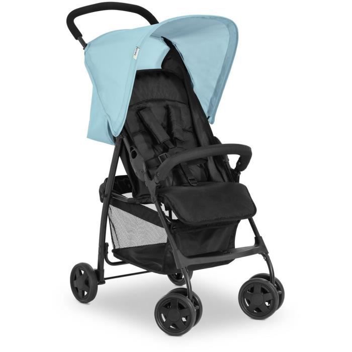 HAUCK - Stroller - SPORT - Foldable & Reclining - Sun Canopy - 4 Wheels - Black / Blue