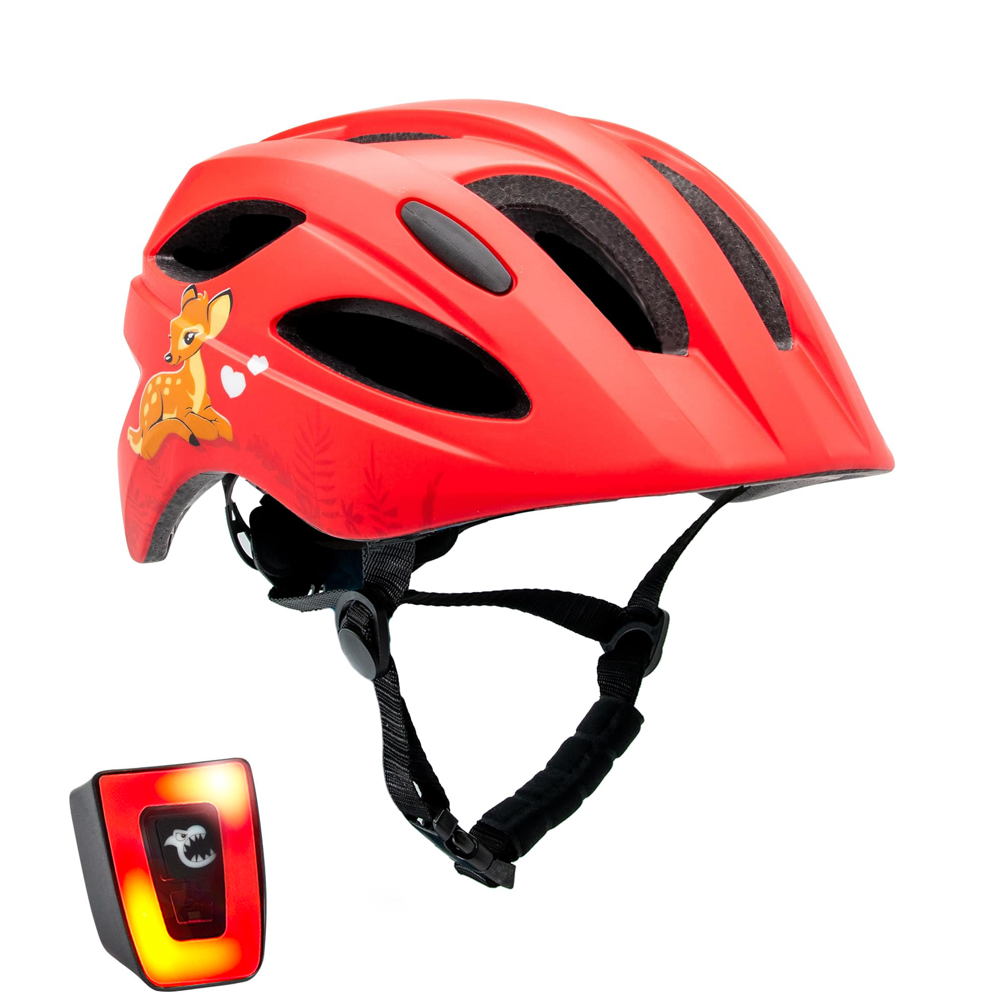 Casco De Bici Para Niños De 6 A 12 Años | Rojo Adorable| Certificado En1078
