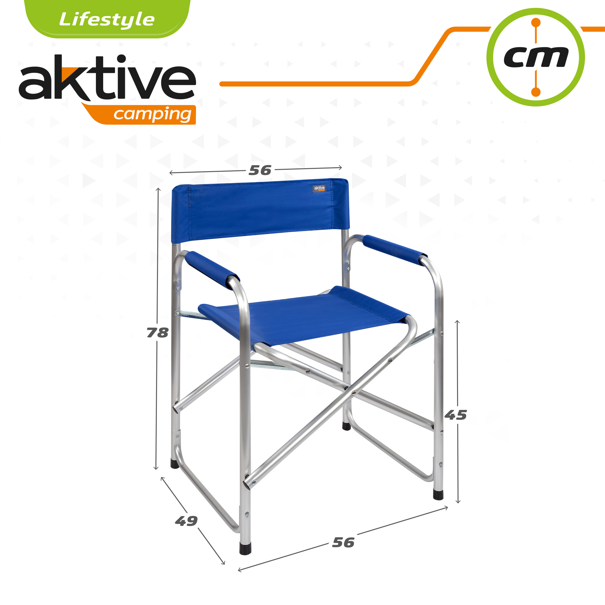  Scaun de director pliabil de camping Aktive Blue