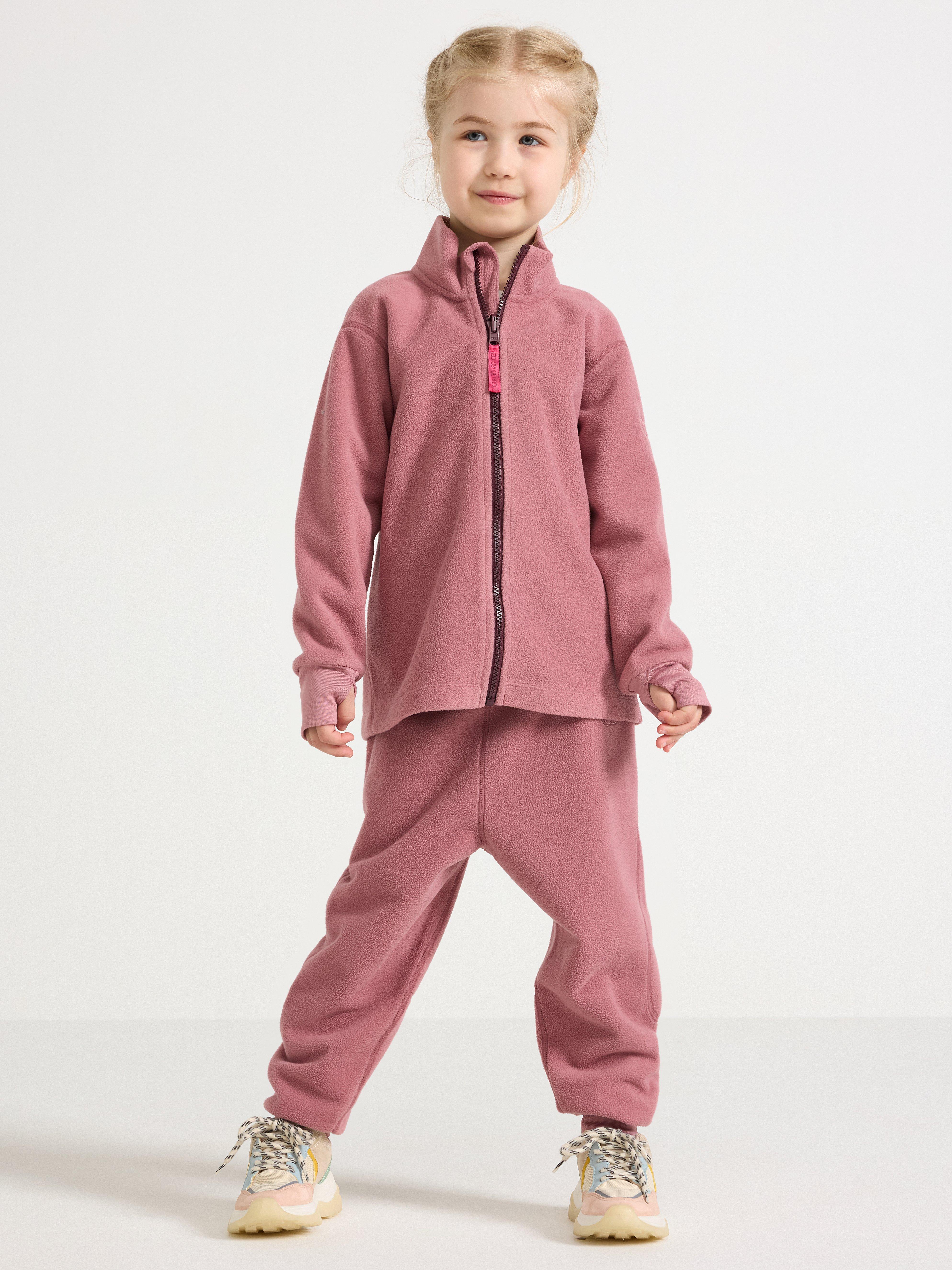 Vattentät vindfleecejacka – Kids Performance Wear Dusty Pink