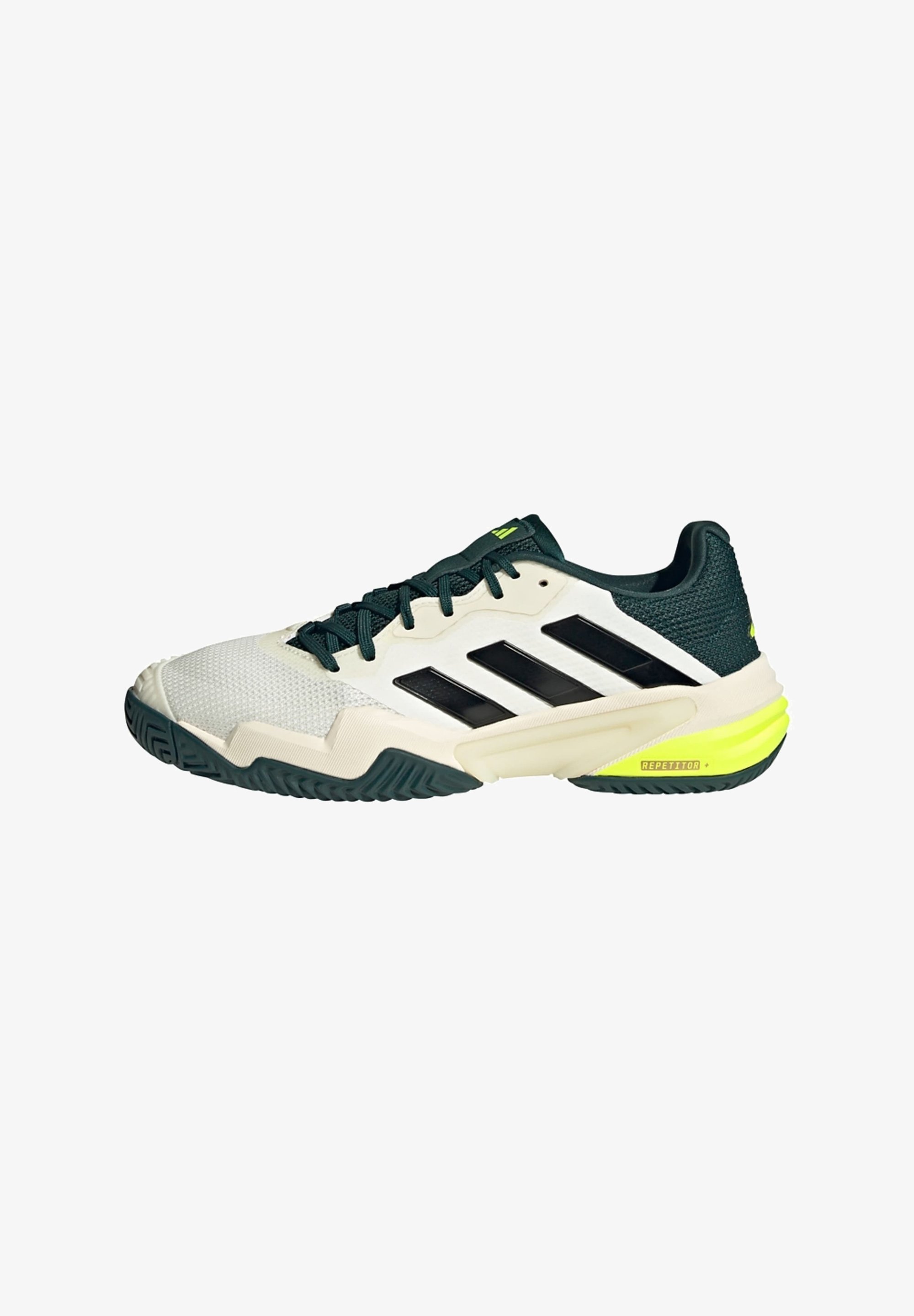 adidas Performance BARRICADE 13 - Scarpe da tennis multi-campo - bianco sporco, nero, verde acqua