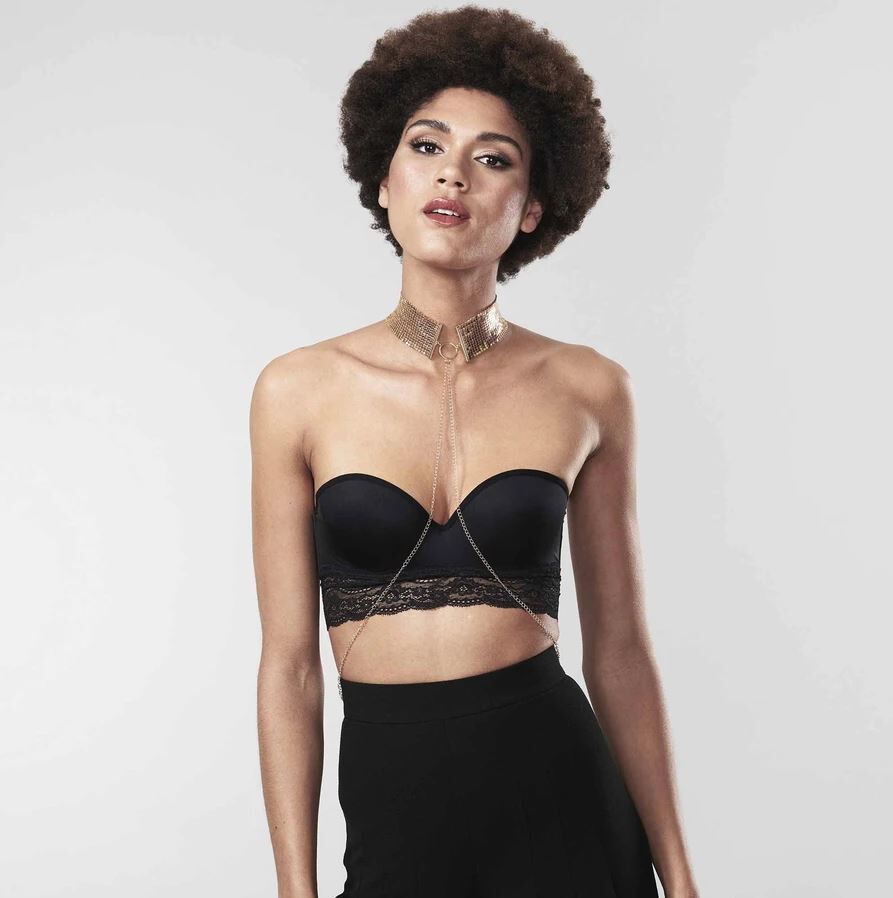 Indiscreet Jewelry Metallic Desire – Collana in maglia metallica color oro