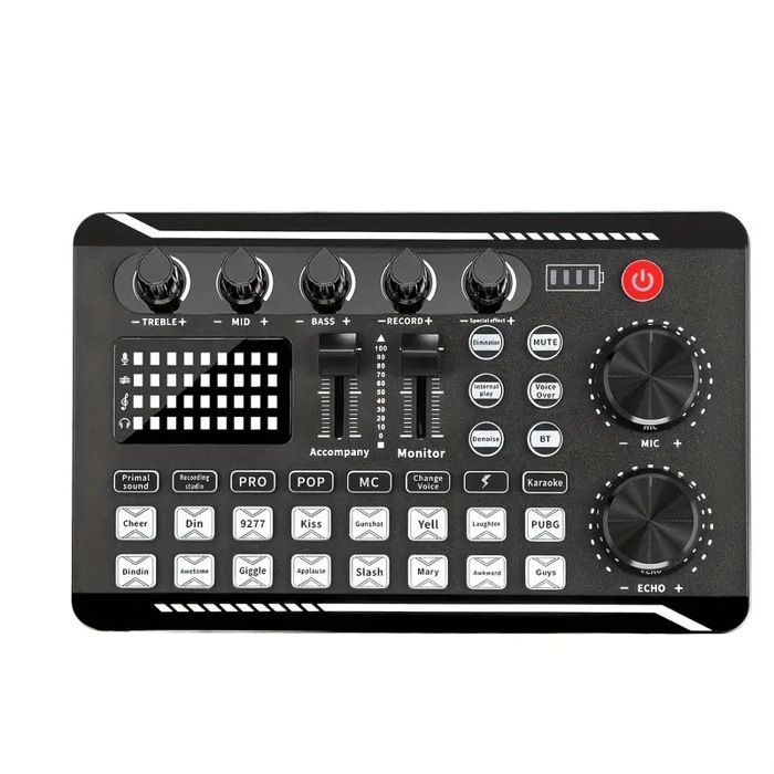 Kondensatormikrofon-Set mit Arm und Soundkarte – Ideal für Podcasting, Streaming, Gaming, F998+ Schwarz