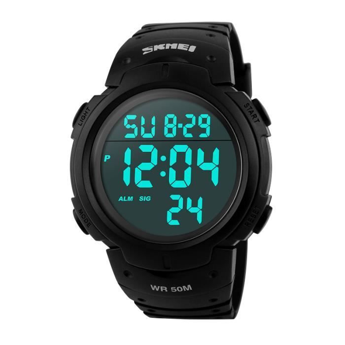Reloj deportivo digital para hombre SHARPHY, color negro.