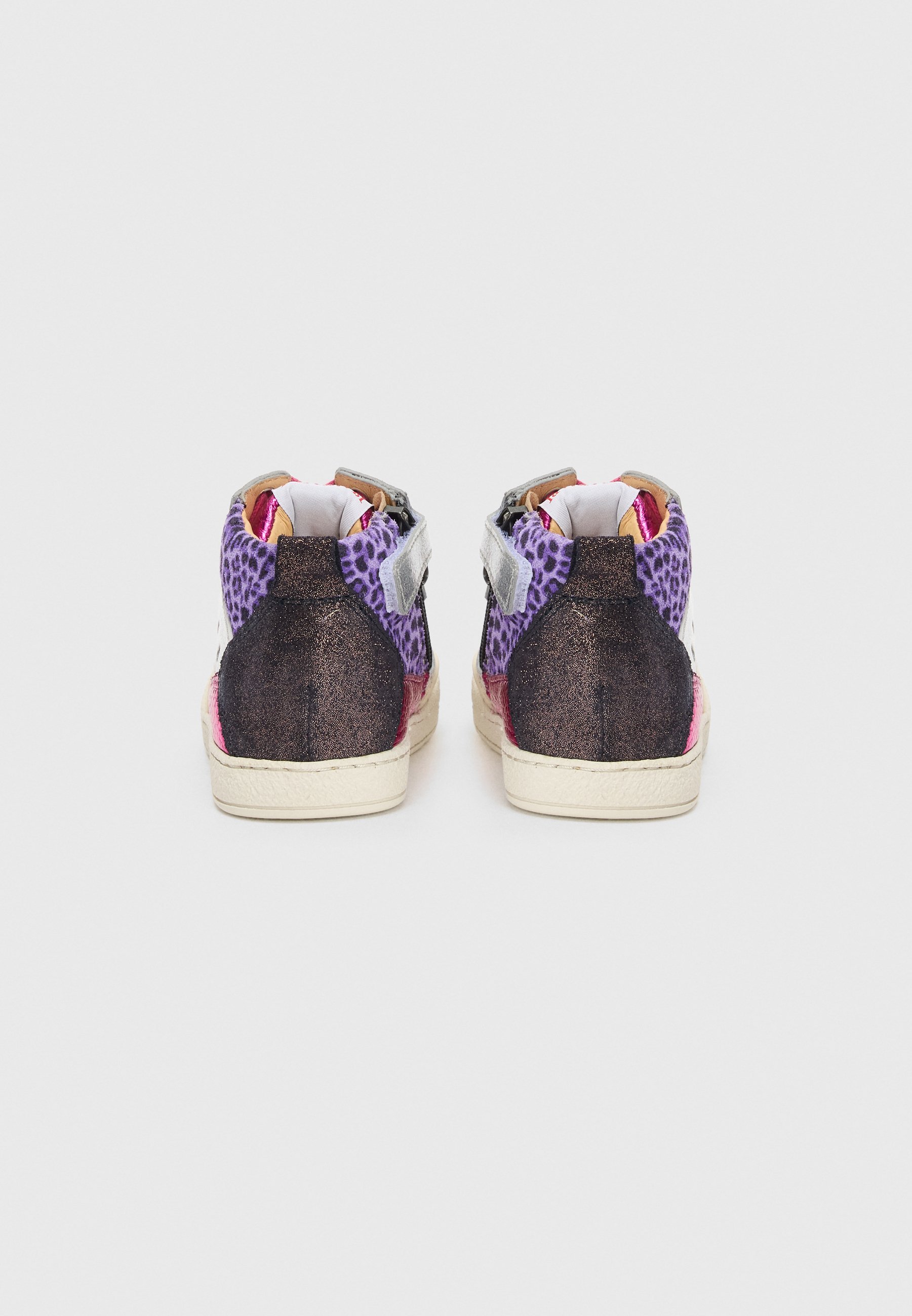 POM D'API MOUSSE BUMP UNISEXE - Baskets montantes - blanc cassé/violet
