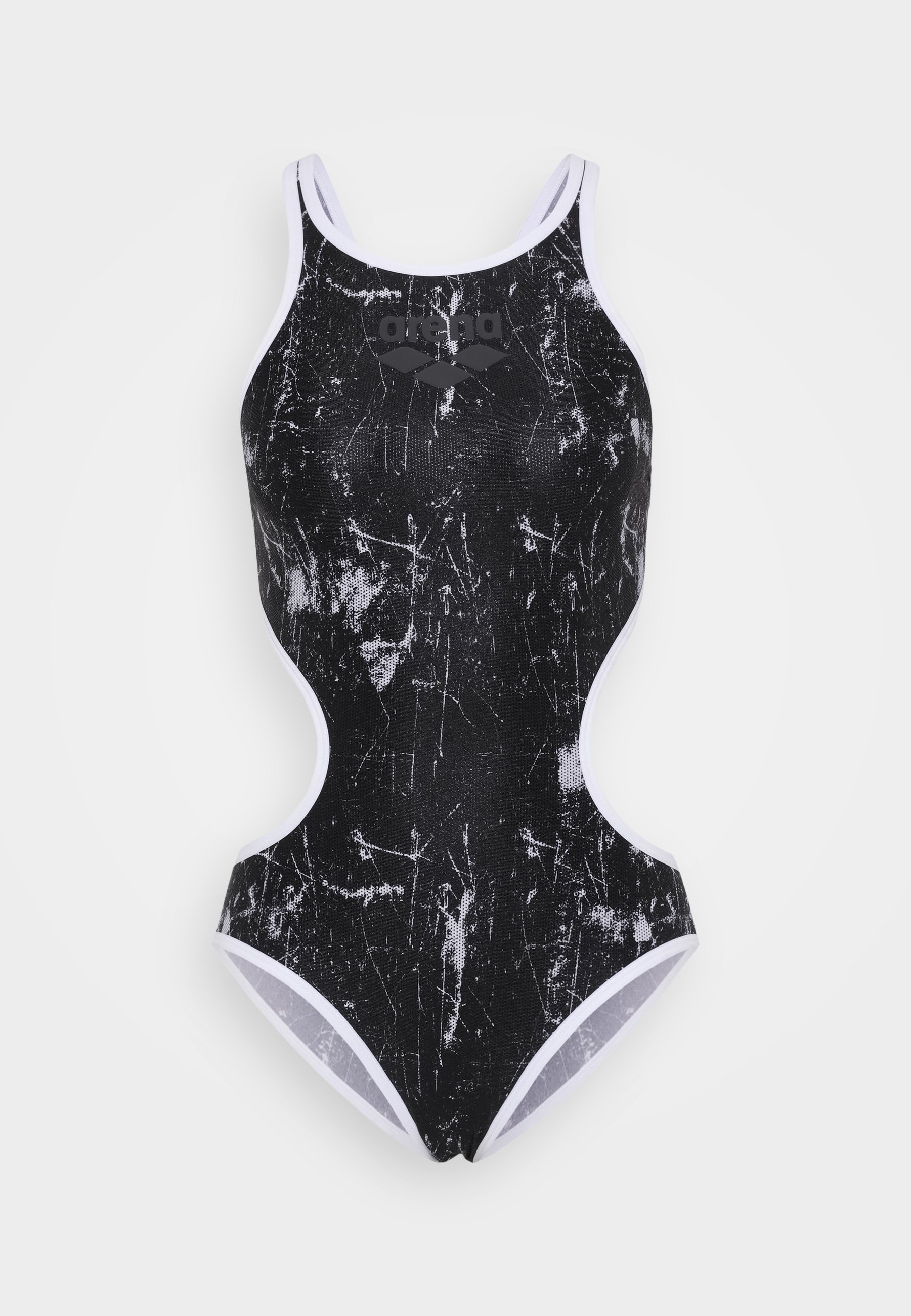 Arena LACQUER - Zwempak - zwart/wit