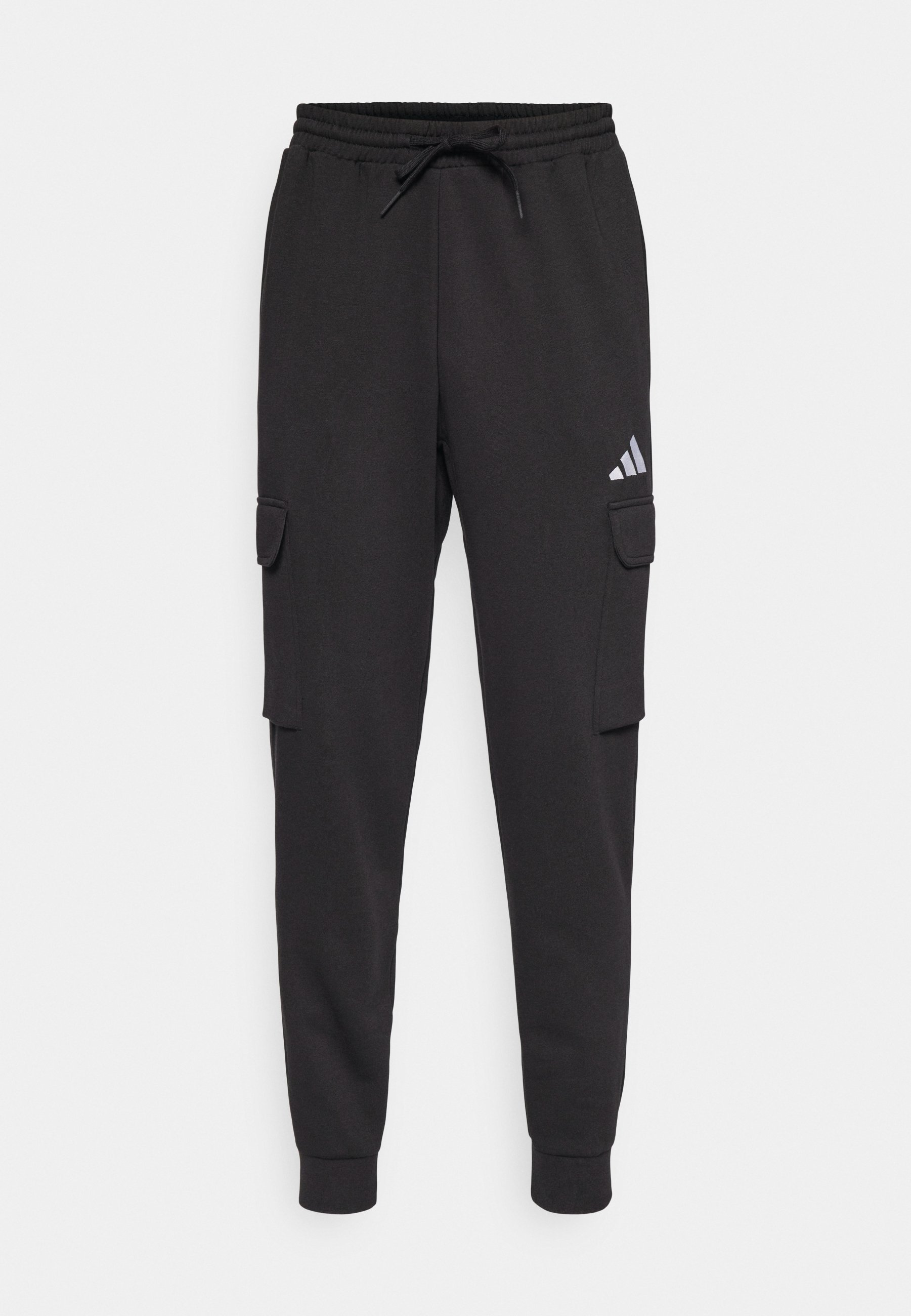 adidas Sportswear ESSENTIALS FEEL COZY CARGO - Bas de survêtement - Noir/Blanc