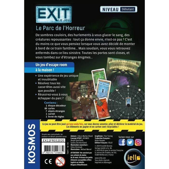 Gioco da tavolo Exit: The Horror Park - Escape Games - IELLO