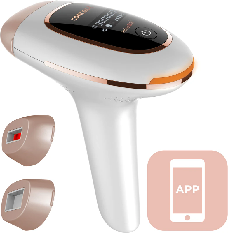 IPL prístroj na odstraňovanie chĺpkov Concept IL3020 IPL Perfect Skin na telo, tvár, oblasť bikín a podpazušie