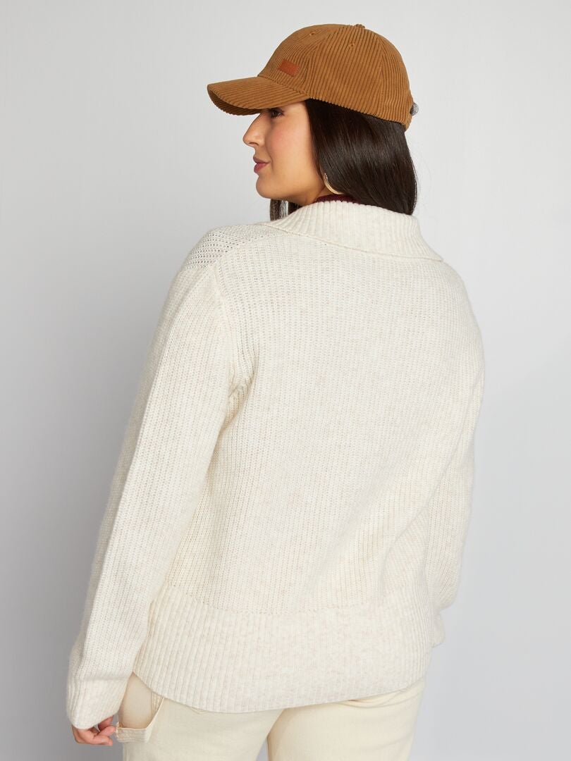 Gebreid vest - BEIGE