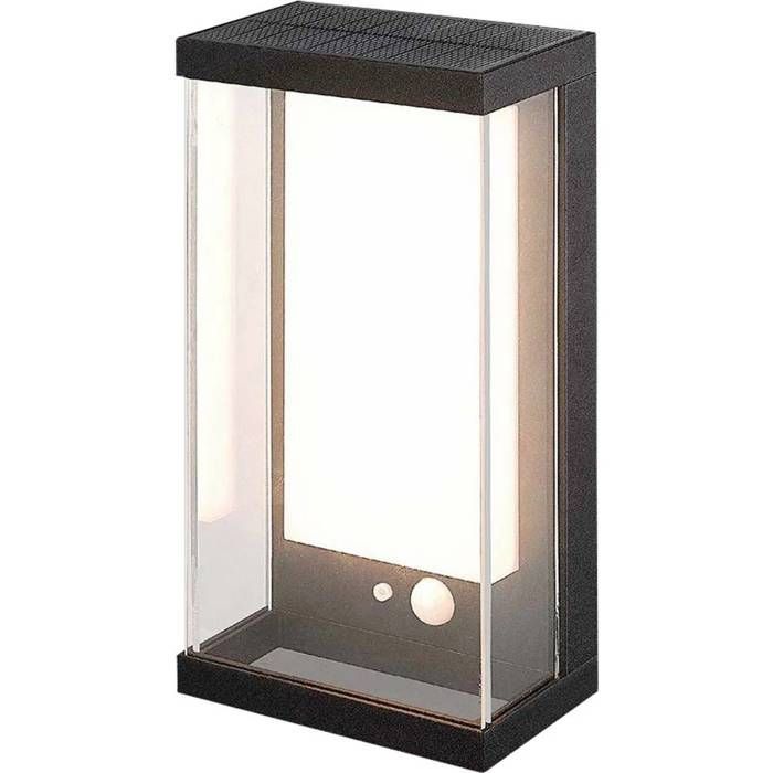 Luminária solar de parede externa - V-TAC - VT-1193 - Sensor de movimento - LED de 1W - Preta