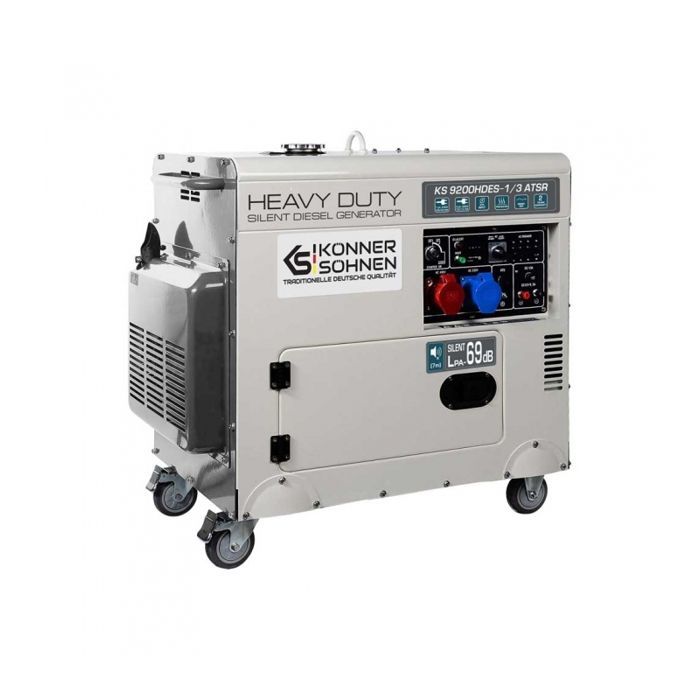Groupe électrogène - Konner & Sohnen - KS9200HDES-1/3ATSR - Diesel - Mono et Tri - Système VTS