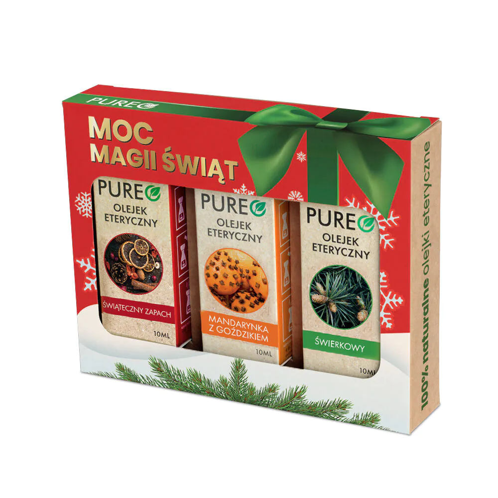 Pureo Naturalne olejki eteryczne Zestaw Moc Magii Świąt 3 x 10 ml