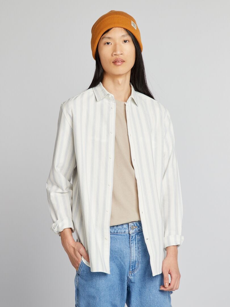 Gestreept shirt - WIT