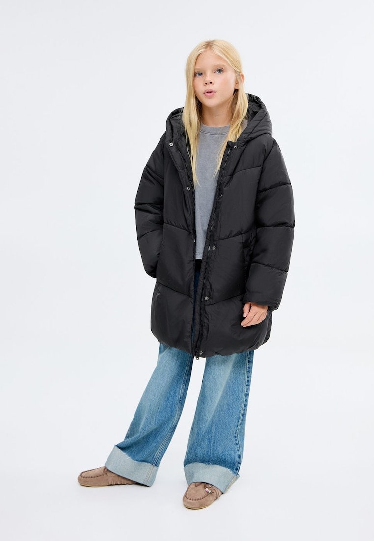 Mango Kids winterjas - zwart