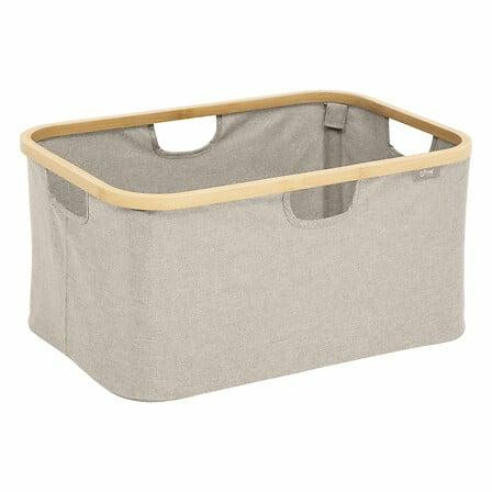 KOSZ SKŁADANY Tidy 57 x 37 cm szary BAMBUS I POLIESTER