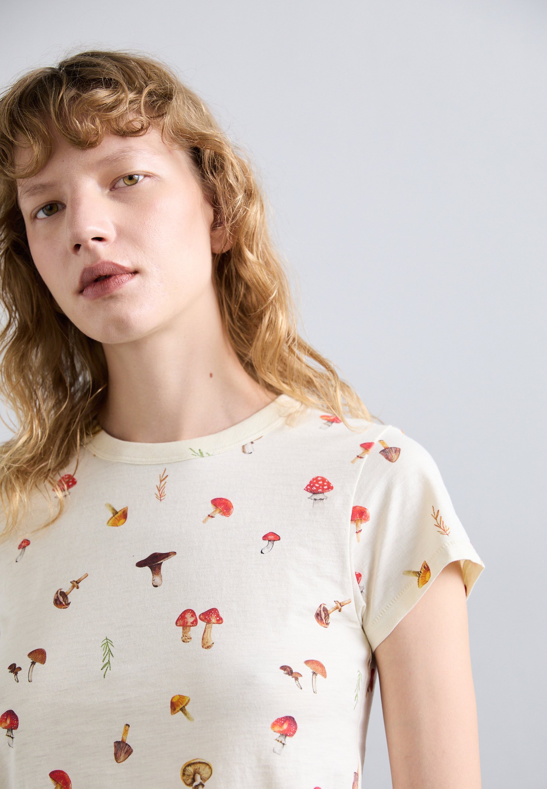 Rag & Bone ALL OVER MUSHROOM T-shirt - T-shirt met print - wit