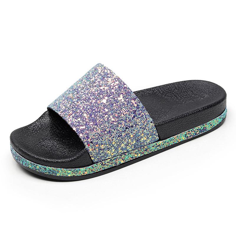 Sandali da donna, nuova marca, sandali estivi da donna alla moda, sandali glitterati, scarpe comode con plateau da donna, chaussures femme