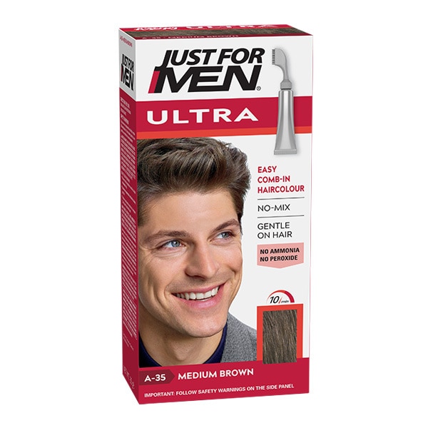Just For Men Ultra Haarfarbe A35 Mittelbraun | Geschenkidee für Papa | Superdrug