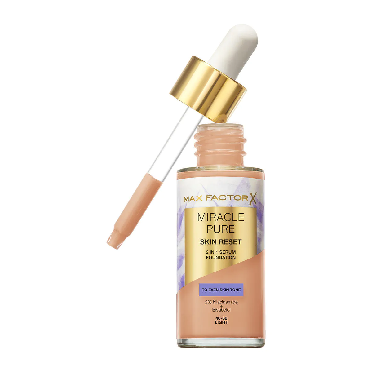Max Factor Miracle Pure Skin Reset Podkład-serum 2w1, 40-60 Light