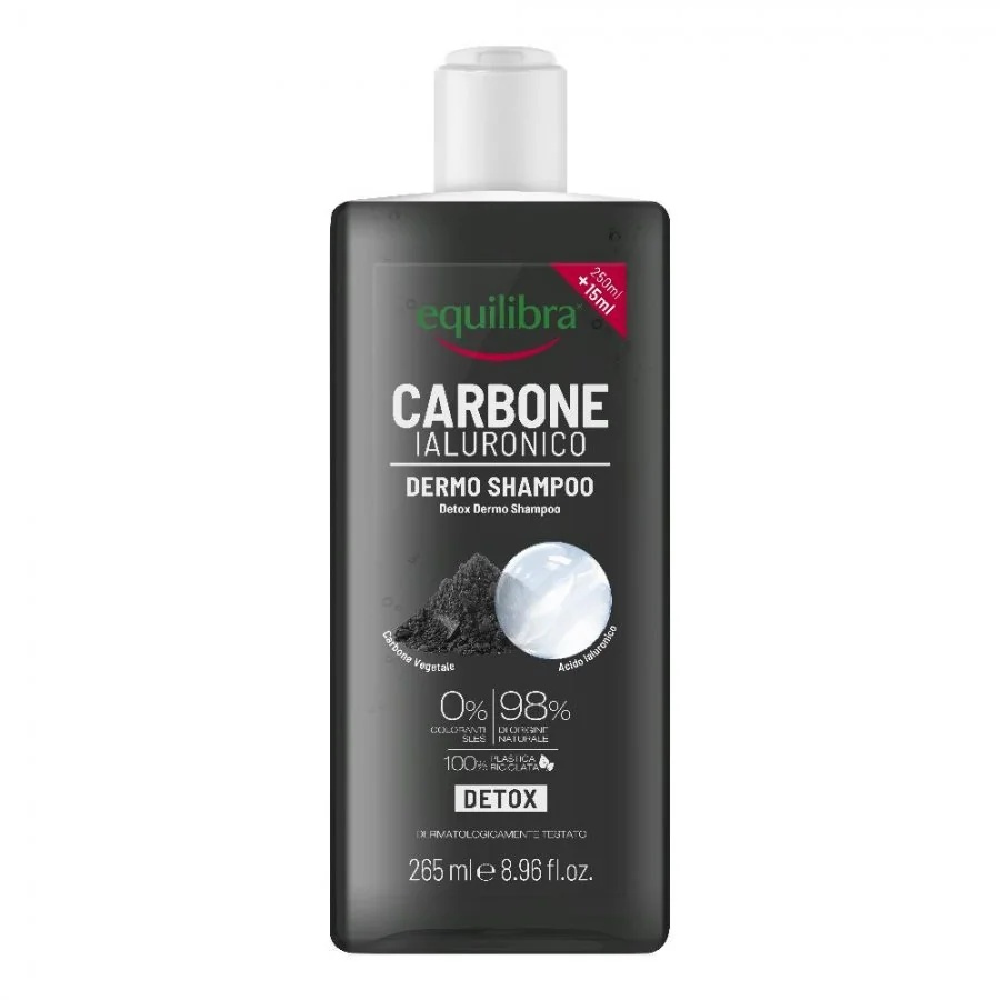 EQUILIBRA Equilibra Hair Carbon Dermo Ενυδατικό Σαμπουάν 265 ml Καθαριστική δράση