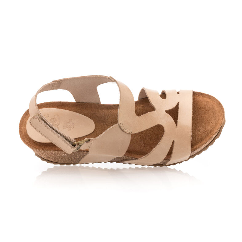 Beige sandaler / sko med åpen tå til dame