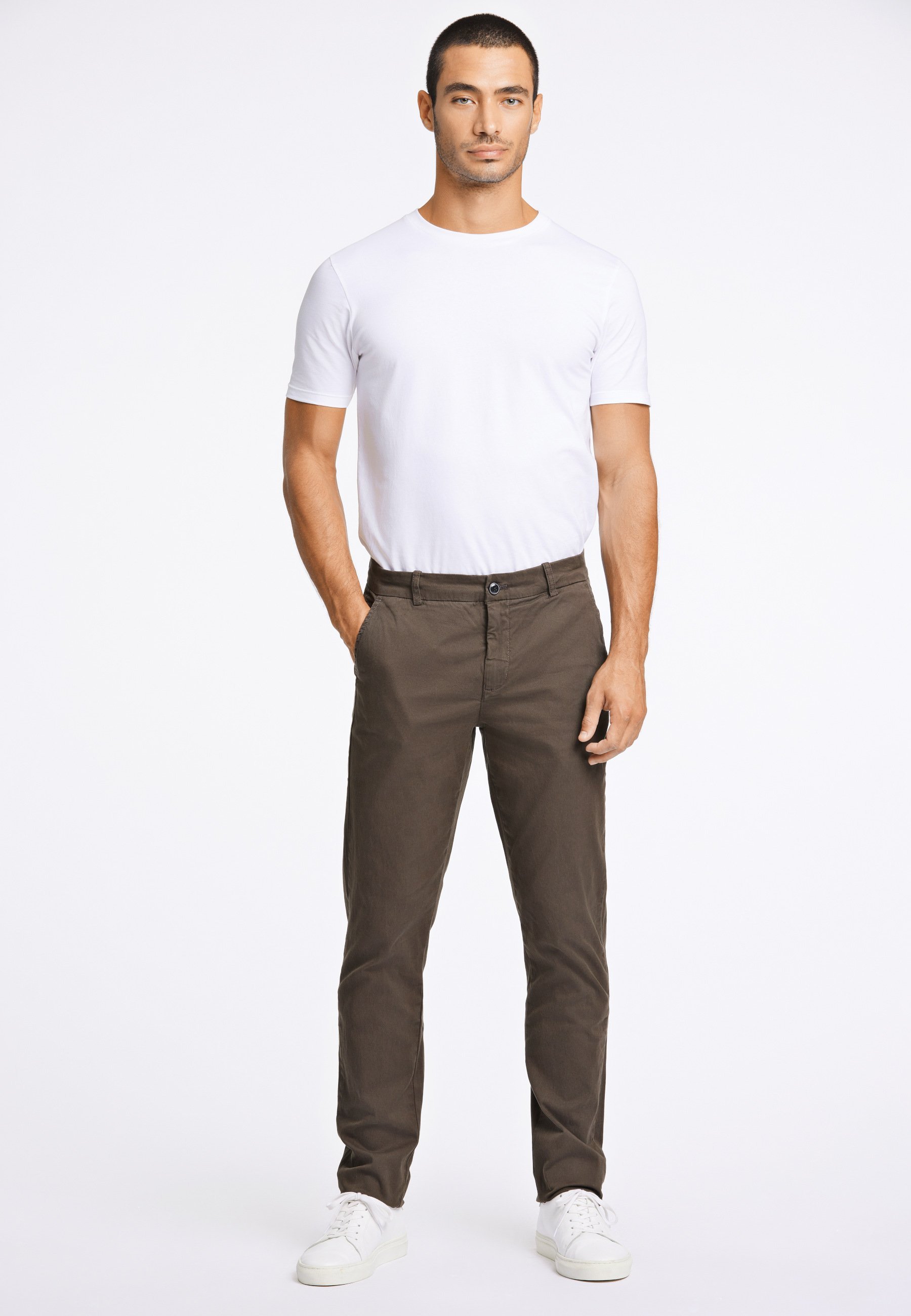 Lindbergh SUPERFLEX - Chino kalhoty - tmavě hnědá