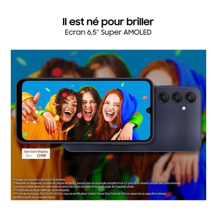 Smartphone SAMSUNG Galaxy A25 5G 128GB Blu notte
