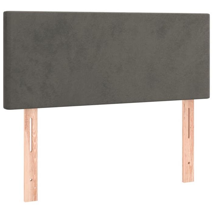 Estructura de cama con colchón - Maison Exclusive - Terciopelo gris oscuro - 80x200 cm - Máxima relajación