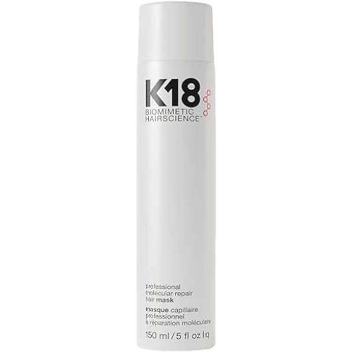 Mascarilla capilar - K18 - Reparación molecular profesional - Repara el cabello en 4 minutos - Vegana - 150 ml