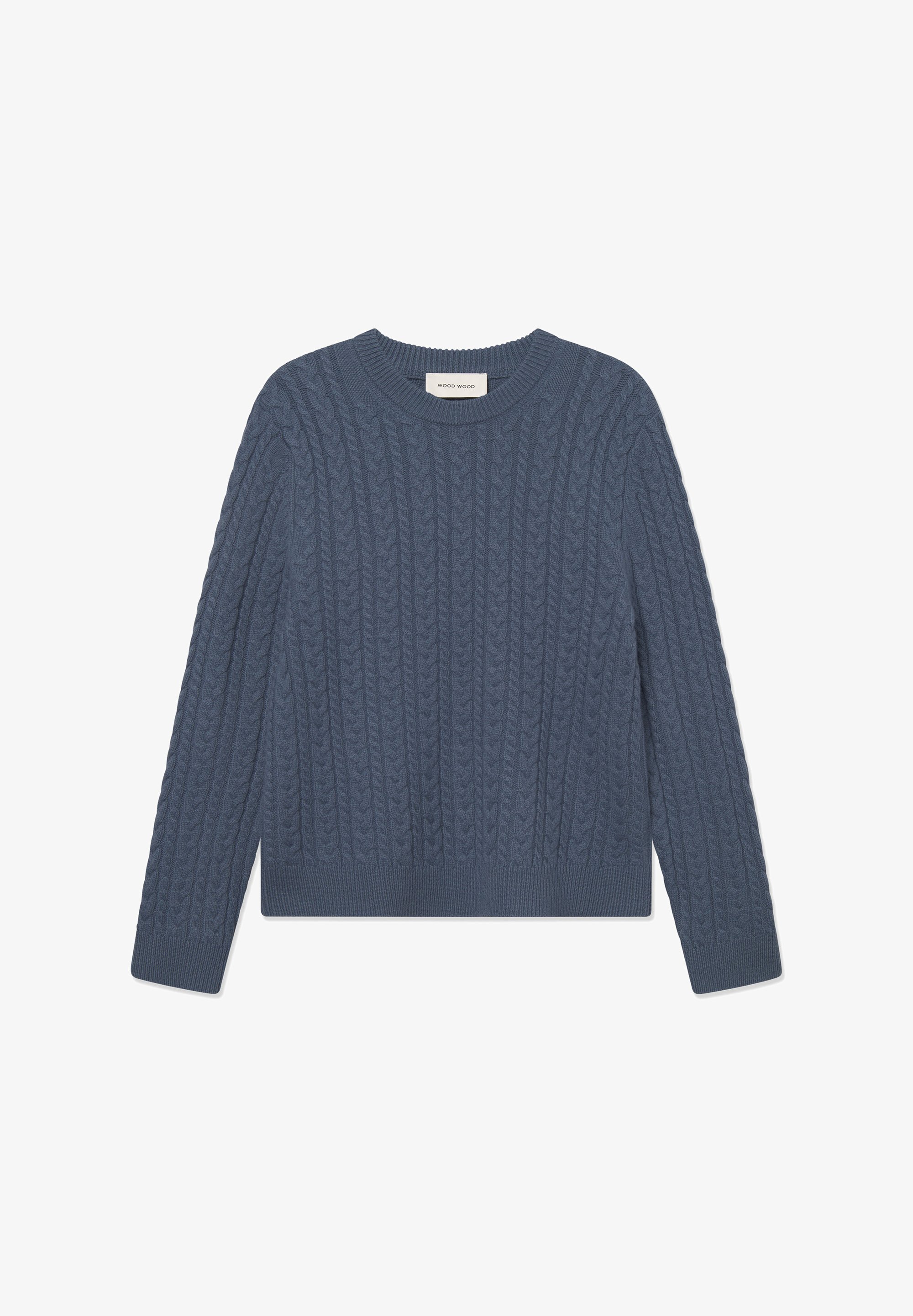 WOOD WOOD CREW NECK - Svetr - bluefin