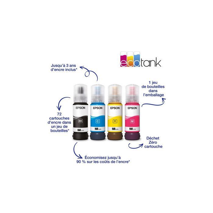 Impresora multifunción - EPSON - EcoTank ET 2876 - Inyección de tinta - Wifi - Pantalla táctil