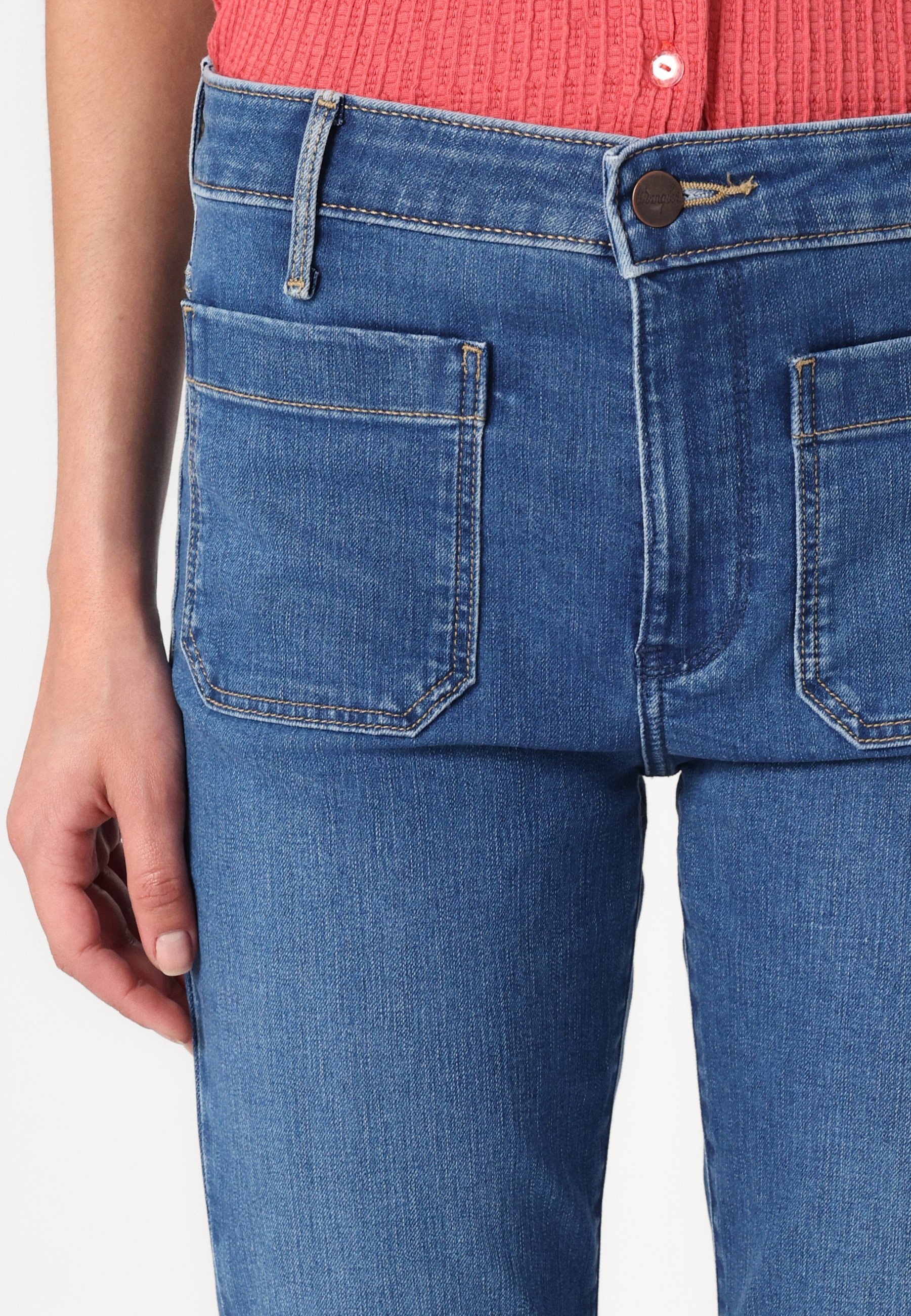 Wrangler FLARE - Uitlopende jeans - serene storm