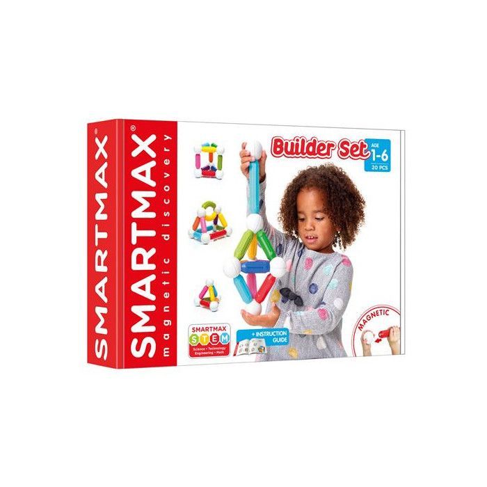Set di costruzioni magnetiche Smartmax Builder Set da 20 pezzi