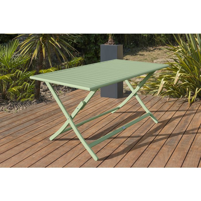 Aluminium tuinset voor 4 personen - Lagunegroen