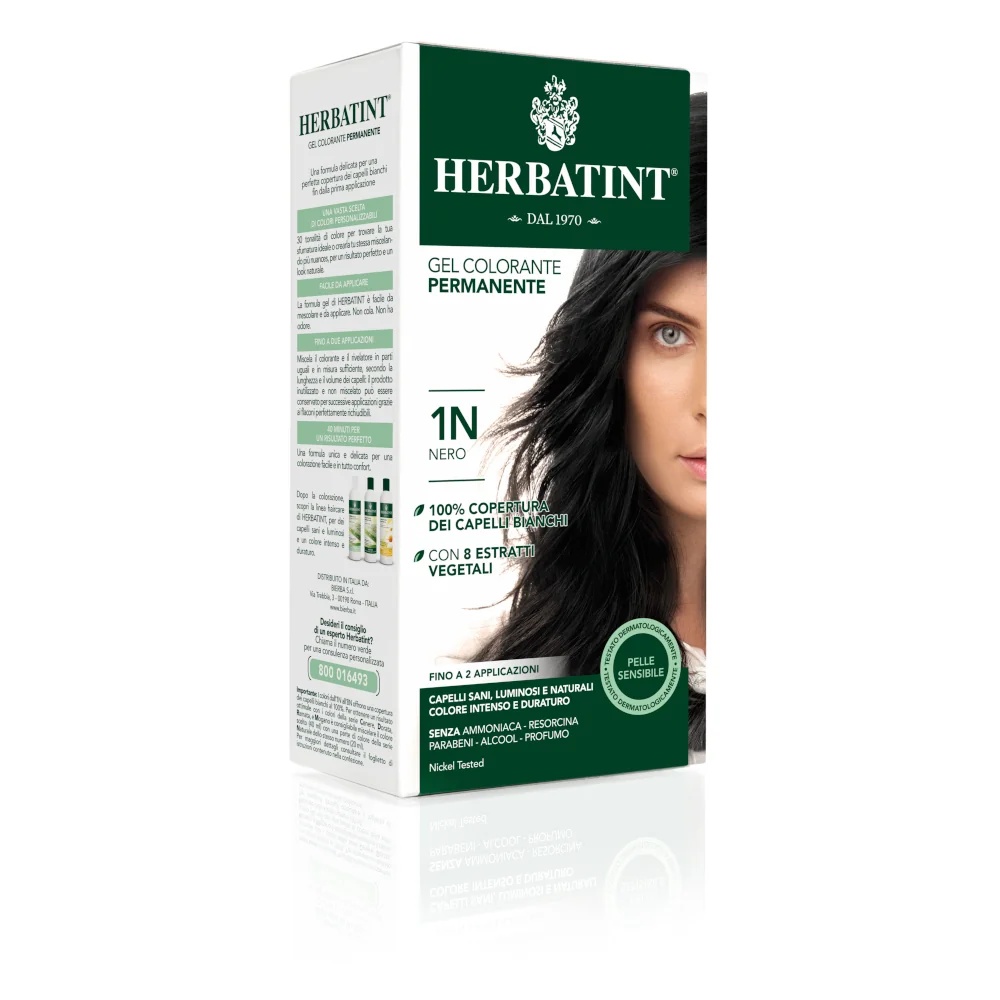 HERBATINT Gel coloration permanente Herbatint 1N Noir 150 ml
