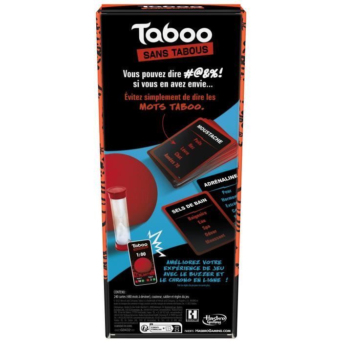 Taboo sans tabous, jeu de société adulte, le jeu des mots interdits, à partir de 18 ans