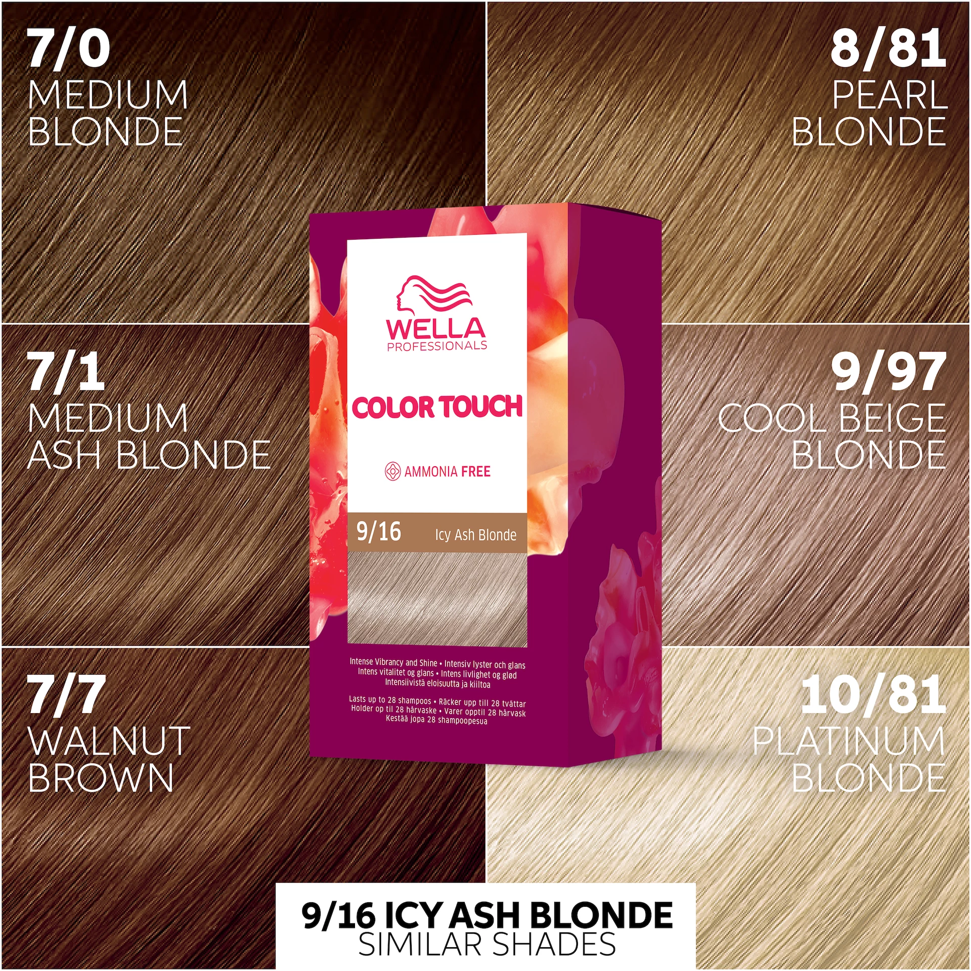 Vopsea de păr Color Touch 9/16 Blond Cenușiu-Gheață - Wella Professionals