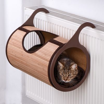 Natural Retreat kattbädd med radiator - Beige/Brun