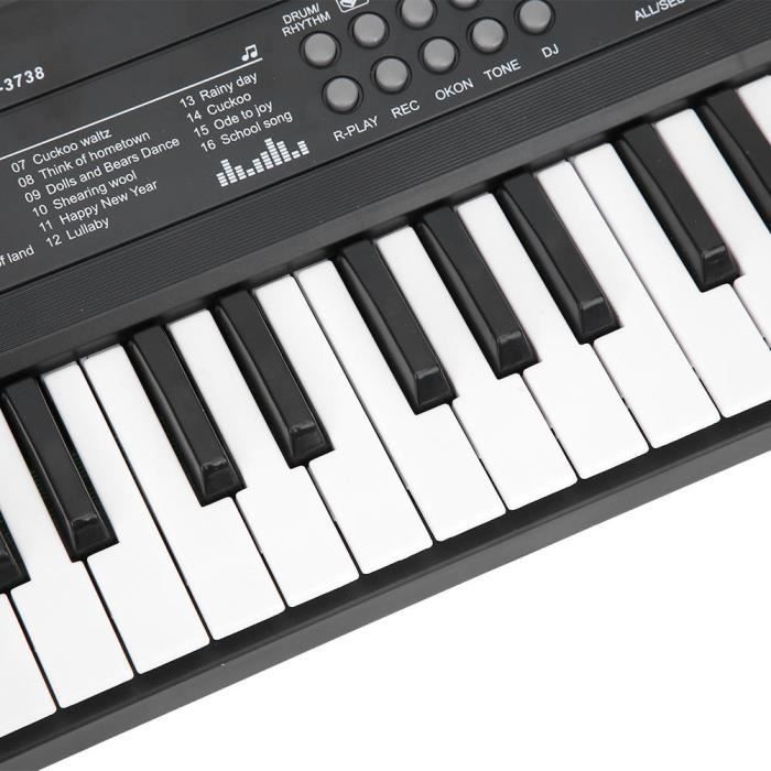 Piano eléctrico VINGVO de 37 teclas con teclado, instrumento musical de juguete para niños con función de micrófono.