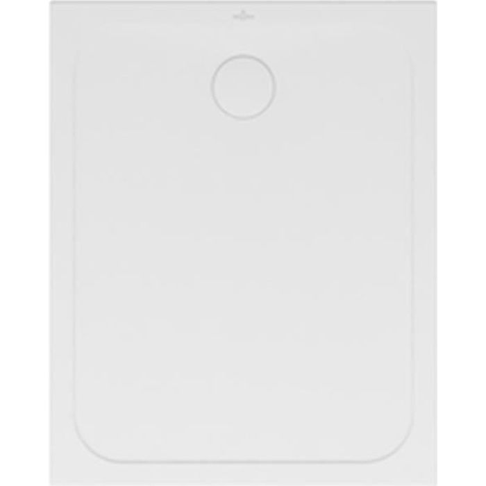 Plato de ducha rectangular de cerámica extraplano Villeroy & Boch Lifetime Plus, 140 x 90 x 3,5 cm, blanco.