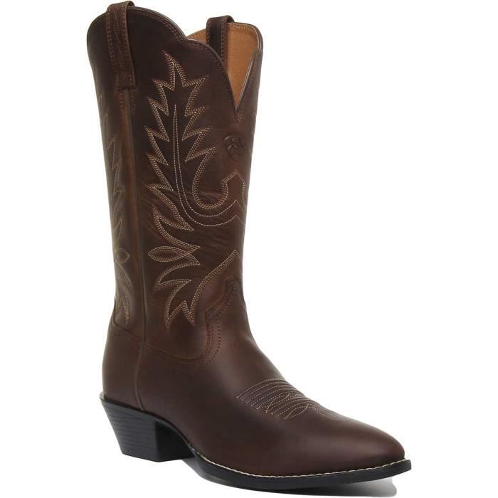 Stivali da cowboy da donna Ariat Heritage Western in pelle pieno fiore marrone (marrone, 38.5)